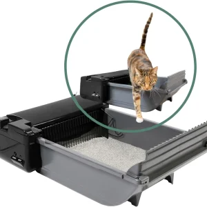 Self Cleaning Automatic Cat Litter Box Smart Scoop Cat Litter Box with 6 Bags & Carbon Filter for Up to Two Cats 6-16 Pounds