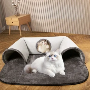 Four Seasons Available Hide Seek Cat Interactive U-shaped Cat Tunnel Cat Bed Cat Channel Removable Washable