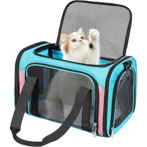 Cat Dog Carrier Up to 15 Lbs TSA Airline Approved Pet Carrier for Small Medium Cats Puppies Dog Carriers for Small Dogs Collaps